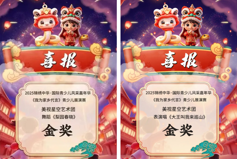 美視星空藝術(shù)團(tuán)斬獲雙金獎(jiǎng)丨榮耀綻放，逐夢(mèng)前行